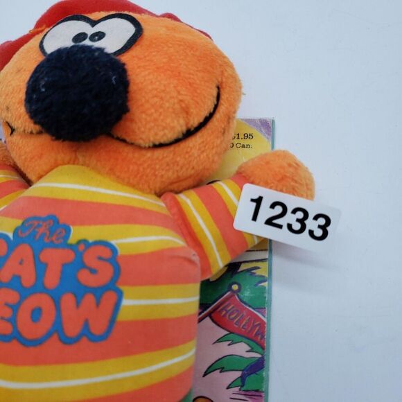 Vintage 1981 Heathcliff Plush Doll The Cats Meow Knickerbocker plus vintage book - Picture 12 of 12